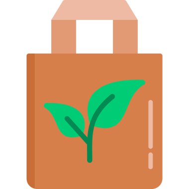 Yeşil bitki simgesi, sembol, ekoloji, ekoloji kavramının vektör çantası.