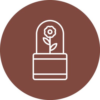 Çiçek modern simgesinin vektör illüstrasyonu