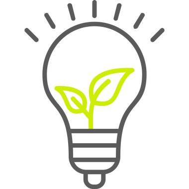 eko ampul simgesi, vektör illüstrasyonu