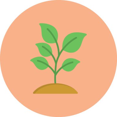 Bitki. Web simgesi basit illüstrasyon