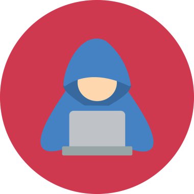 Hacker. Web simgesi basit illüstrasyon