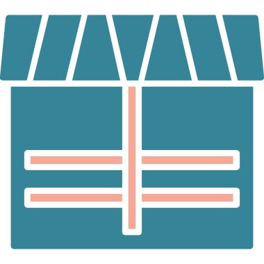 dükkan simgesi vektör illüstrasyonu