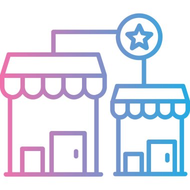 Dükkan. Web simgesi basit illüstrasyon