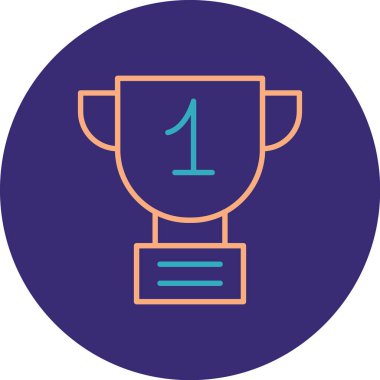 Kupa. Web simgesi basit illüstrasyon