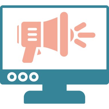 Konuşmacı. Web simgesi basit illüstrasyon