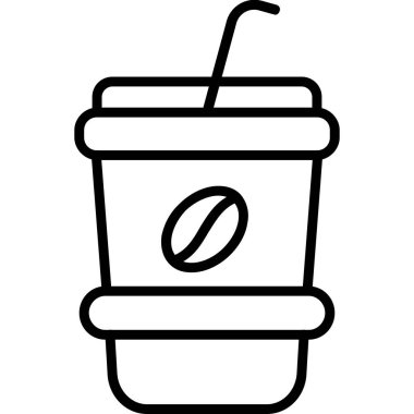 Kahve. Web simgesi basit illüstrasyon