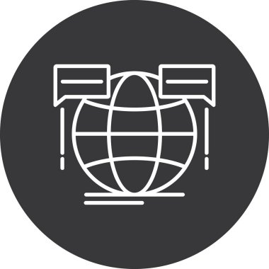 Genel ağ simgesinin vektör illüstrasyonu