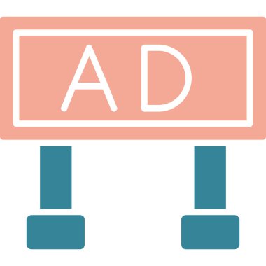 reklam reklam ikonu ana hatları biçiminde