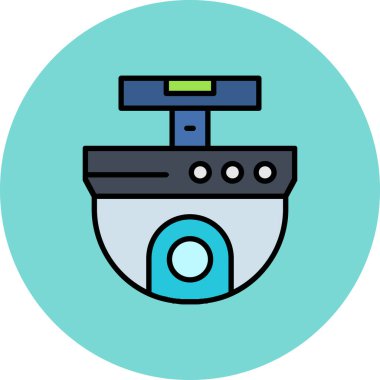 Kamera simgesi vektörü. İnce çizgi işareti. izole edilmiş sınır sembolü çizimi