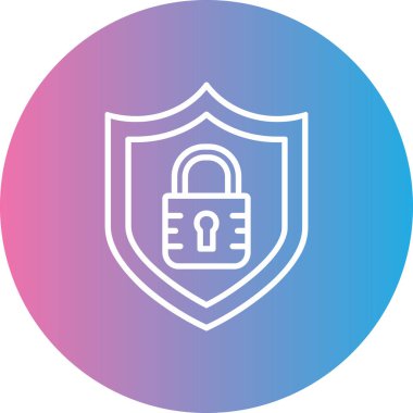 Kilit simgesinin vektör illüstrasyonu