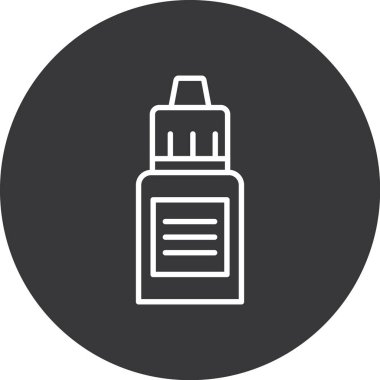 Bir şişe sıvı ikon. Beyaz arkaplanda izole edilmiş web tasarımı için şişe vektör simgesi içeren basit bir sıvı tasarımı