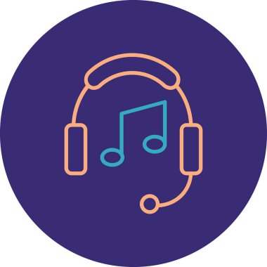 Müzik. Web simgesi basit illüstrasyon