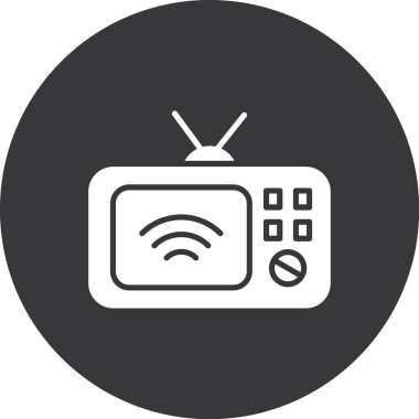 TV simgesi vektör illüstrasyonu