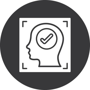 Fikir işaretli bir adamın vektör simgesi