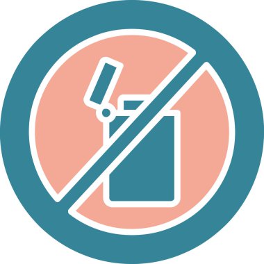 Yasak sigara ikonu, illüstrasyon