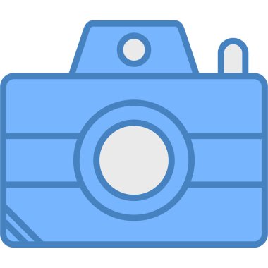 düz dizaynlı kamera fotoğrafçılık simgesi