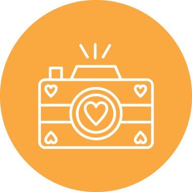 Kamera simgesi, vektör illüstrasyonu