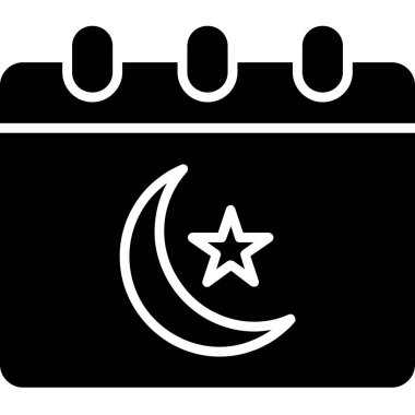 gece ay simgesi, basit tasarım illüstrasyonu