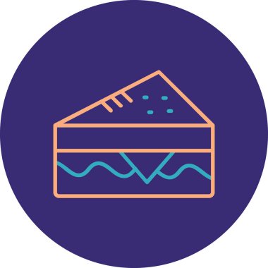 Kek. Web simgesi basit illüstrasyon