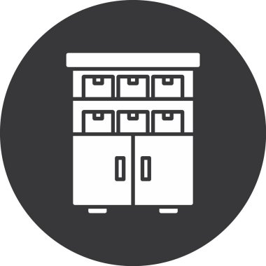 Dolap. Web simgesi basit illüstrasyon