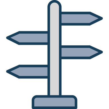 yön ikonu vektör illüstrasyonu