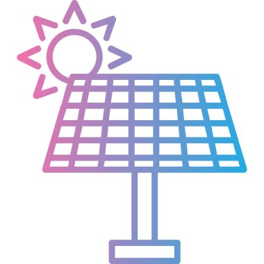 Güneş paneli. Basit resimleme