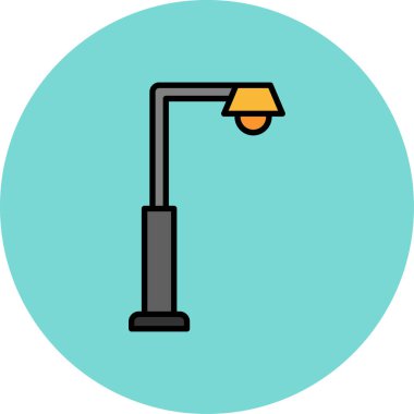 Sokak Işıklarının Vektör İllüstrasyonu Basit Simge