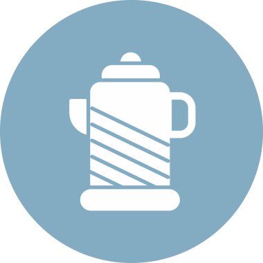 Çaydanlık. Web simgesi basit illüstrasyon