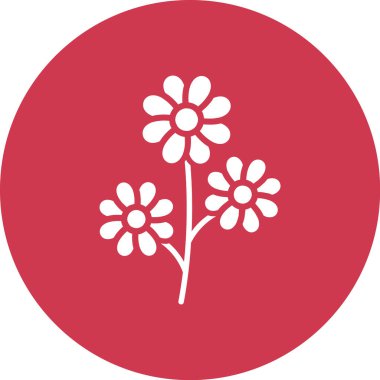 Çiçek. Web simgesi basit illüstrasyon