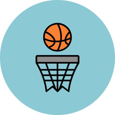 vektör basketbol simgesi illüstrasyonu