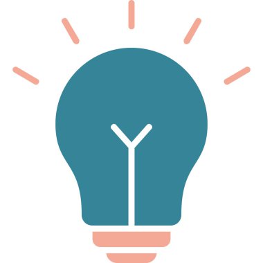 Fikir ampulü simgesi. Vektör illüstrasyonu