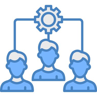 Takım çalışması. Web simgesi basit illüstrasyon