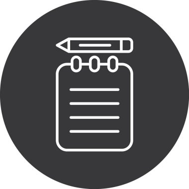 Modern belgenin vektör illüstrasyon simgesi