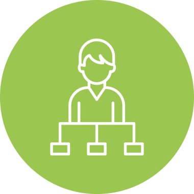 Bilgisayarlı adam. Basit tasarım