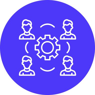 Bir grup insanın vektör çizimi