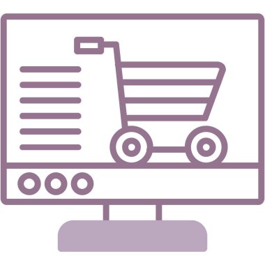 Alışveriş. Web simgesi basit illüstrasyon