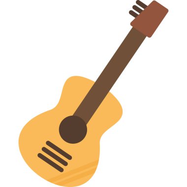 müzik enstrümanı düz simge, vektör, resimleme