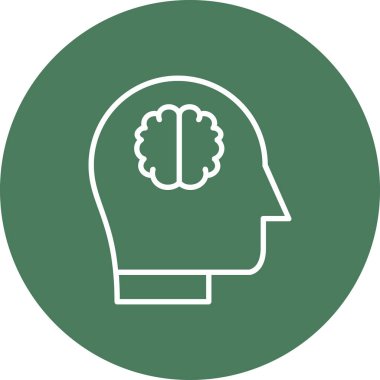 beyin ikonu vektör illüstrasyonu