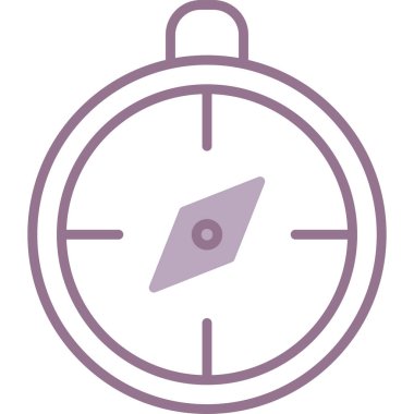 pusula düz vektör simgesi