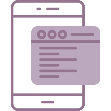 Akıllı telefon. Web simgesi basit illüstrasyon