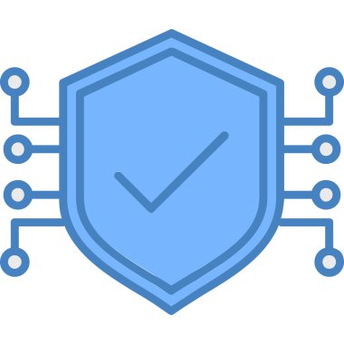 kalkan ikon vektör illüstrasyonu