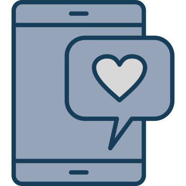 Sohbet iletişim kalp simgesi - özet biçimi