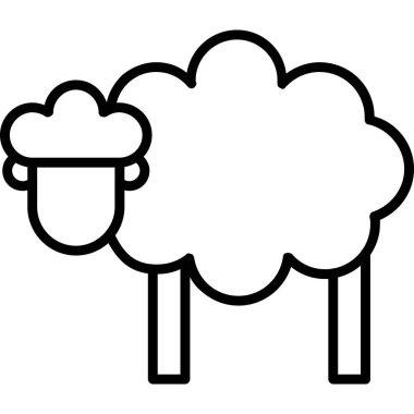 Koyun. Web simgesi basit illüstrasyon