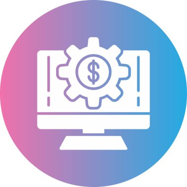 Modern bir bilgisayar simgesinin vektör çizimi