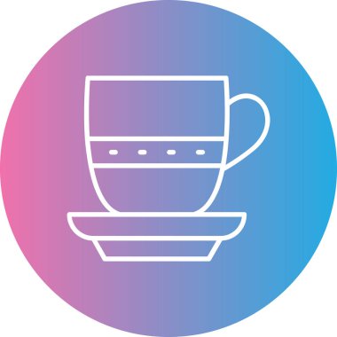 Bardak. Web simgesi basit illüstrasyon