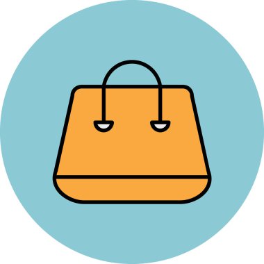 Alışveriş poşeti ikon vektör illüstrasyonu