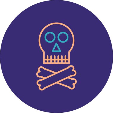 vektör kafatası çizimi