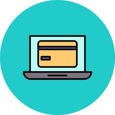 Kredi kartı ikonu vektör illüstrasyonu