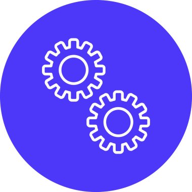 Modern b 'nin vektör çizimi vites simgesinden yoksun