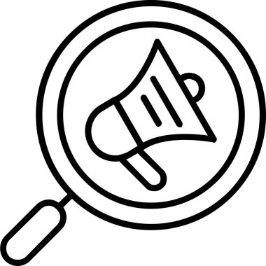 Büyüteç simgesi. Vektör illüstrasyonu